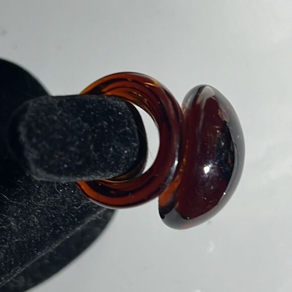 Hand Blown Glass Ring Size 7 - 7.25 - Picture 10 of 15